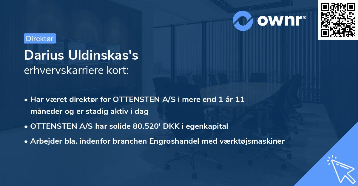 Darius Uldinskas's erhvervskarriere kort