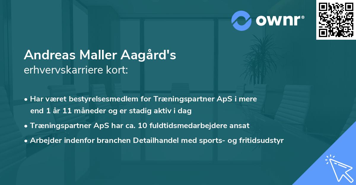 Andreas Maller Aagård's erhvervskarriere kort