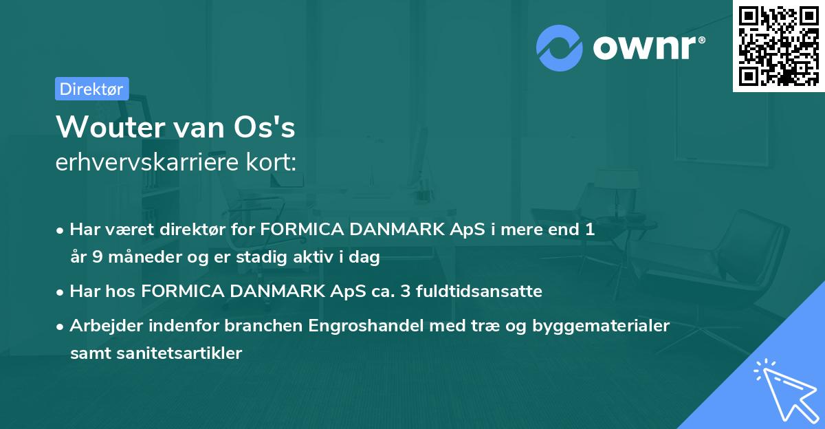 Wouter van Os's erhvervskarriere kort