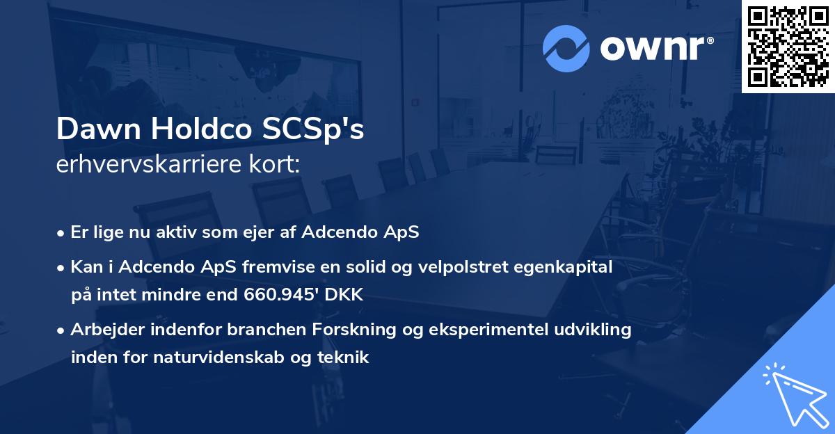 Dawn Holdco SCSp's erhvervskarriere kort