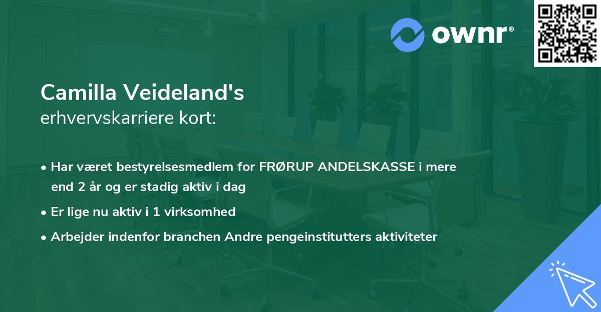 Camilla Veideland's erhvervskarriere kort