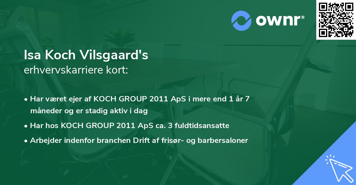 Isa Koch Vilsgaard's erhvervskarriere kort