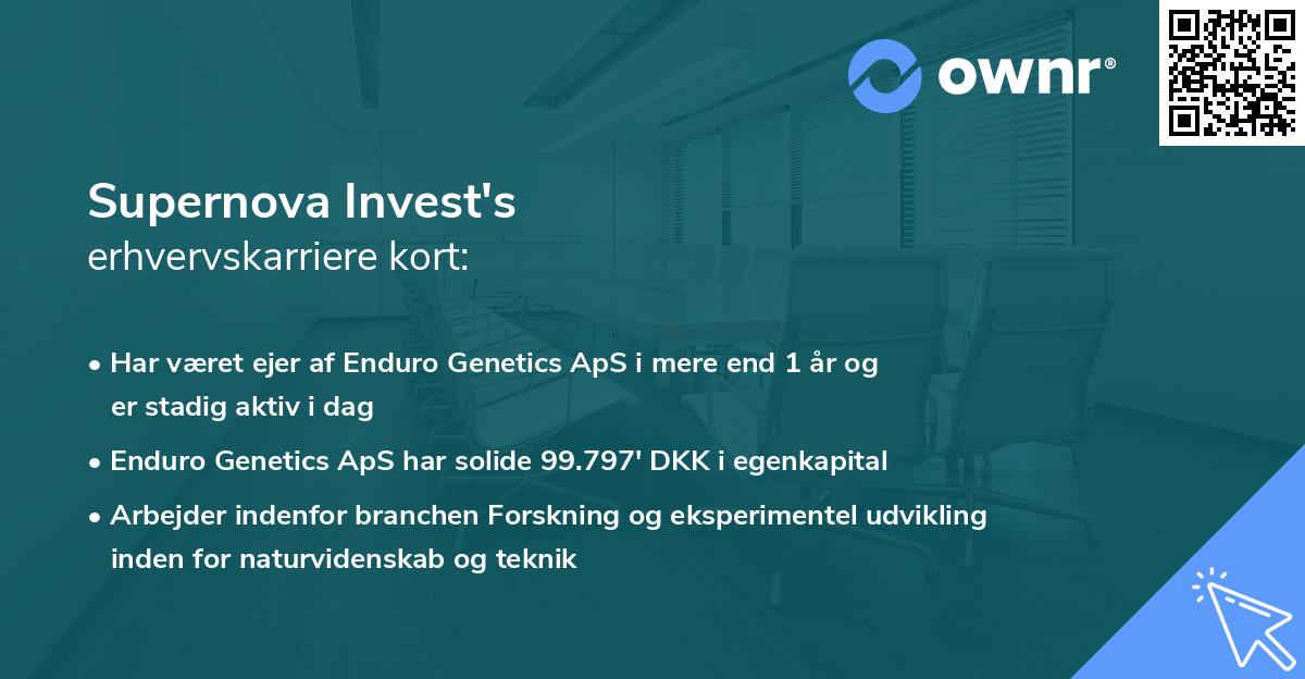 Supernova Invest's erhvervskarriere kort