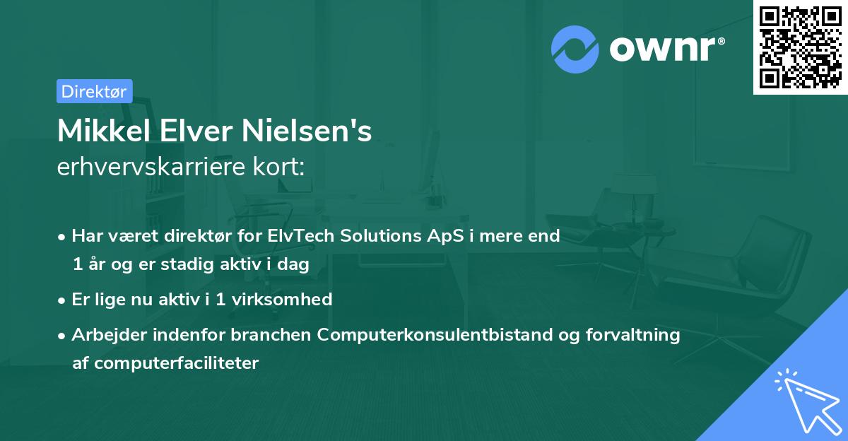 Mikkel Elver Nielsen's erhvervskarriere kort