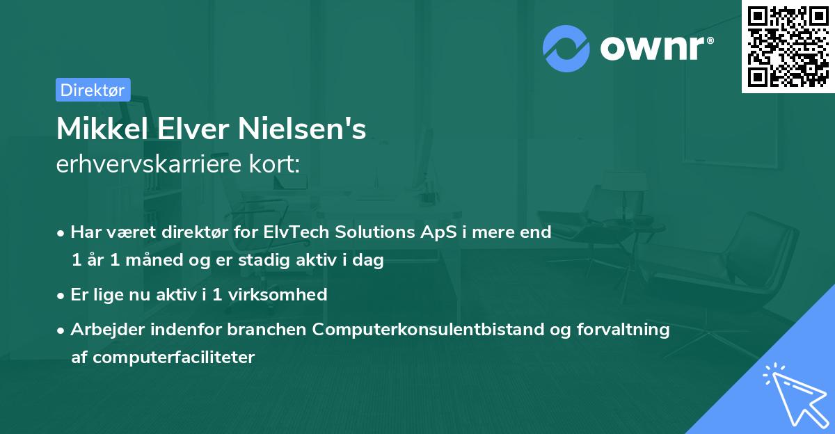 Mikkel Elver Nielsen's erhvervskarriere kort
