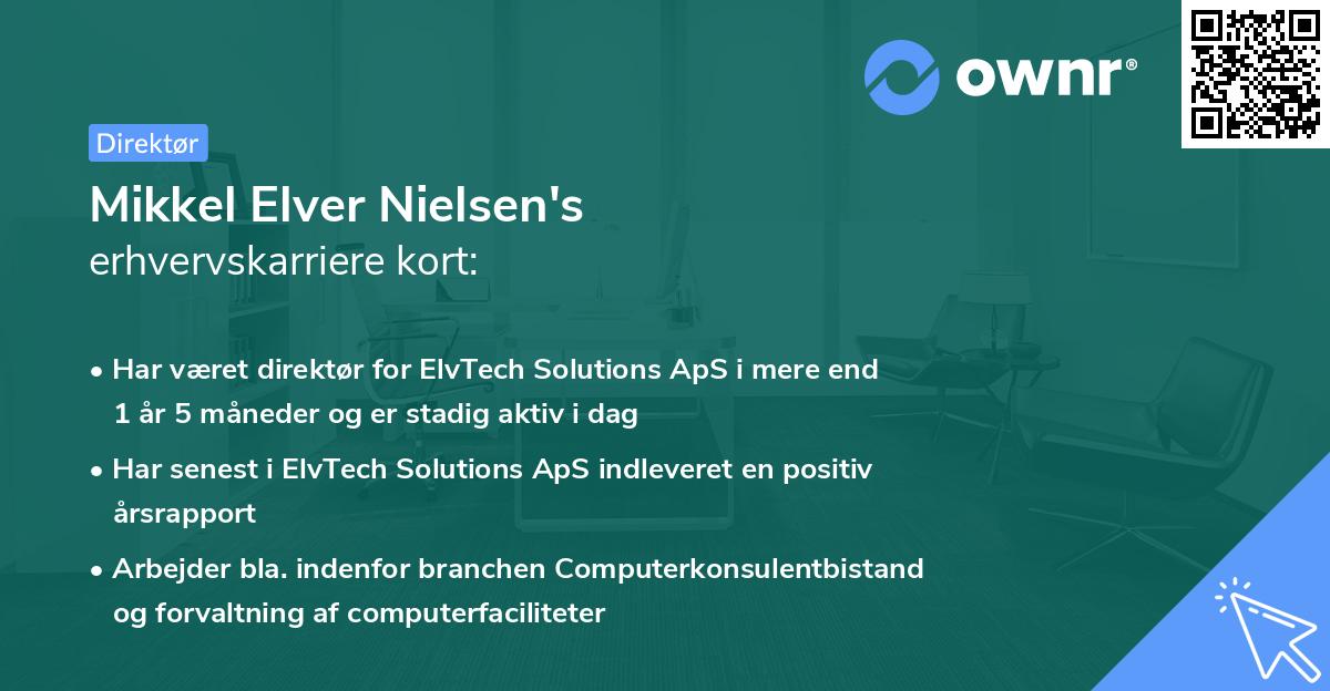 Mikkel Elver Nielsen's erhvervskarriere kort