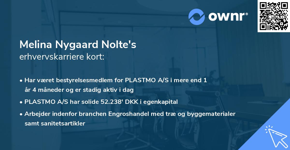 Melina Nygaard Nolte's erhvervskarriere kort