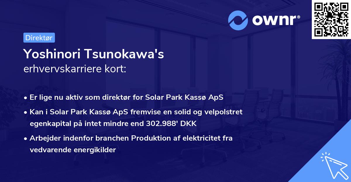 Yoshinori Tsunokawa's erhvervskarriere kort