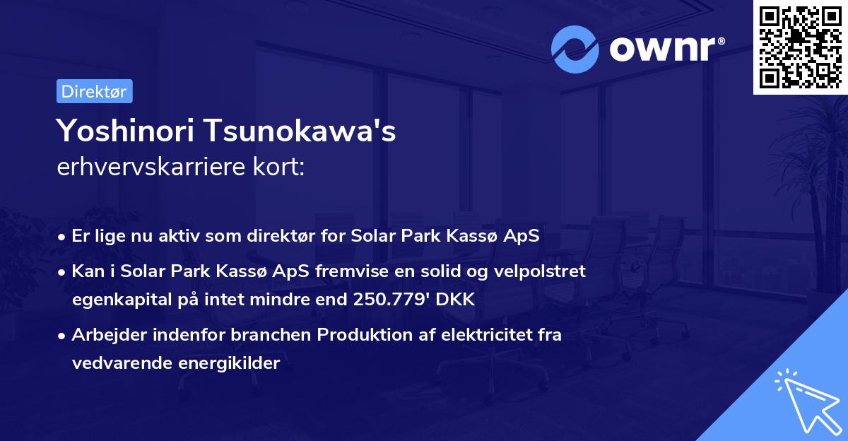 Yoshinori Tsunokawa's erhvervskarriere kort