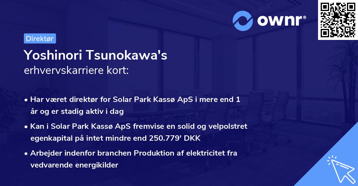 Yoshinori Tsunokawa's erhvervskarriere kort