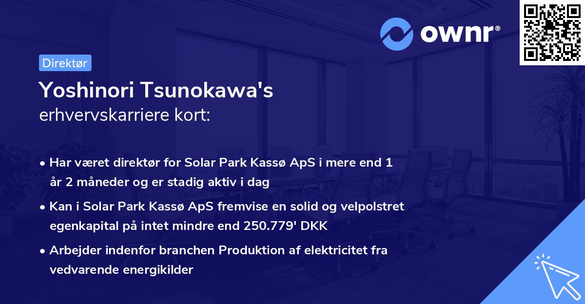 Yoshinori Tsunokawa's erhvervskarriere kort