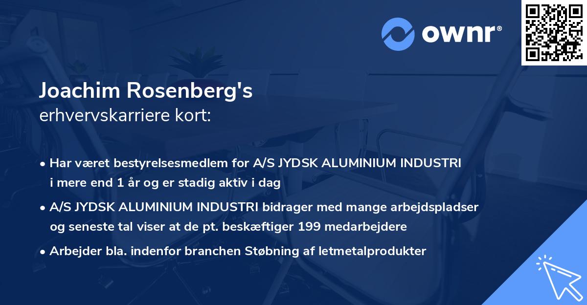 Joachim Rosenberg's erhvervskarriere kort