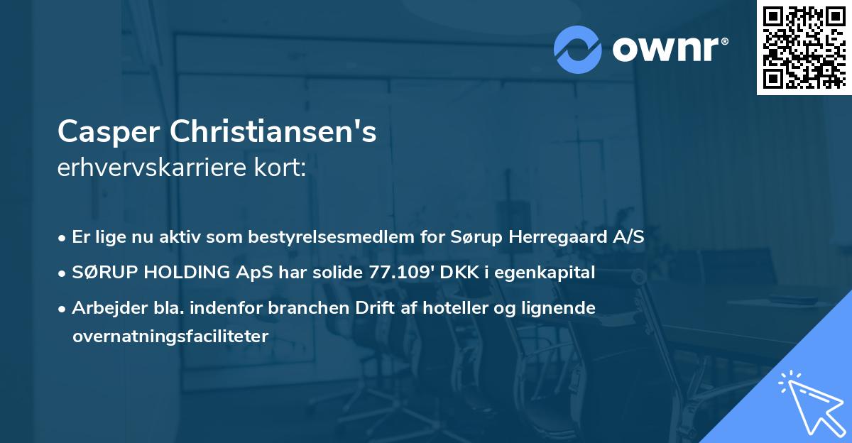 Casper Christiansen's erhvervskarriere kort