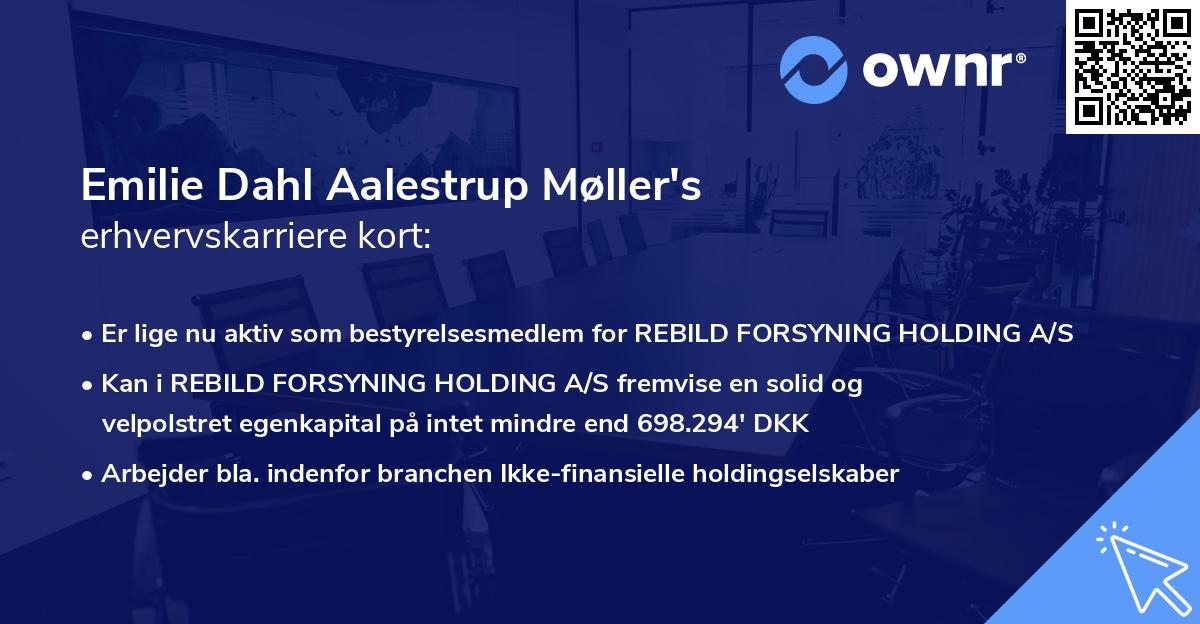 Emilie Dahl Aalestrup Møller's erhvervskarriere kort