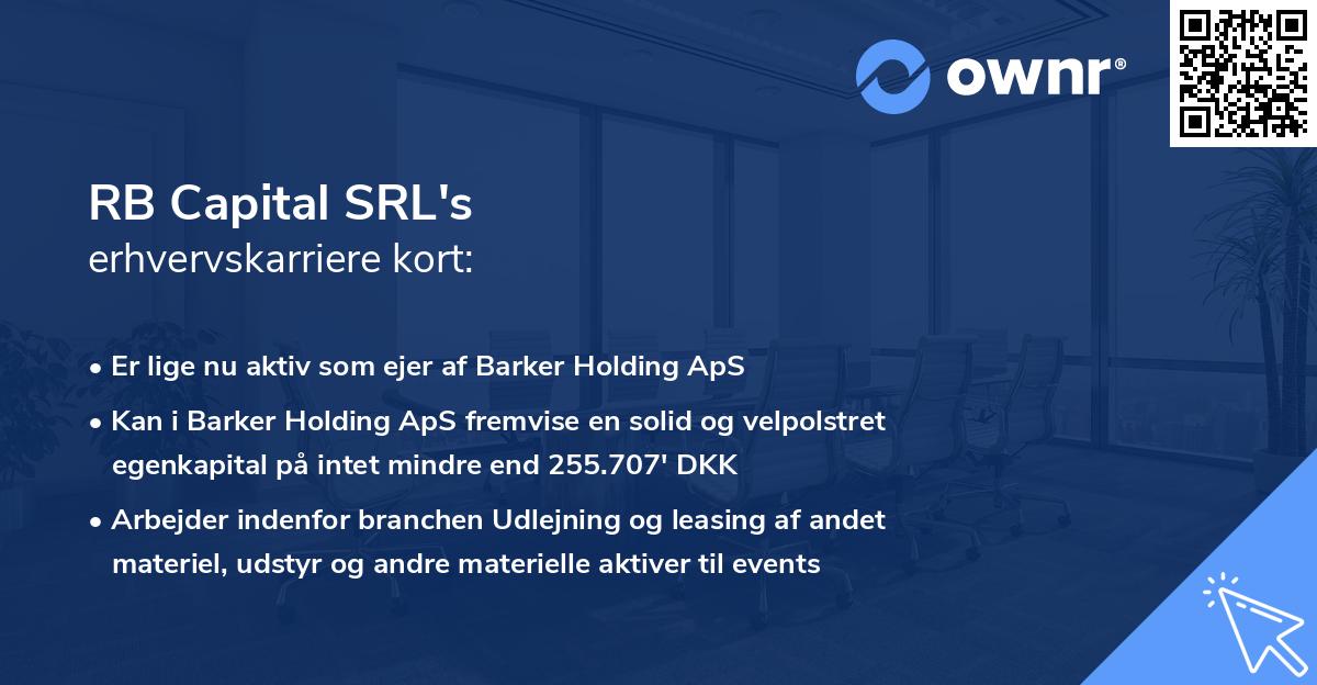 RB Capital SRL's erhvervskarriere kort