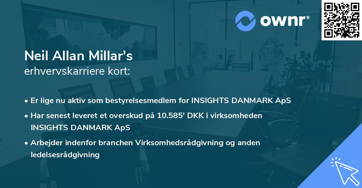 Neil Allan Millar's erhvervskarriere kort