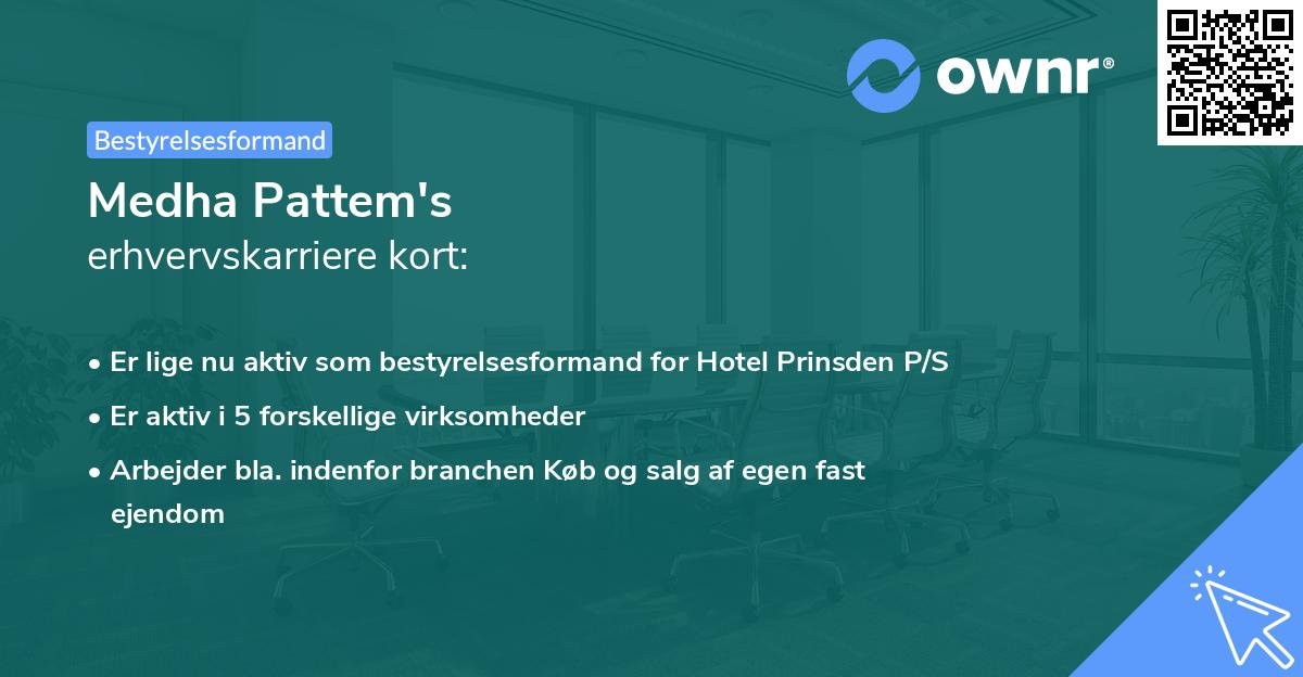 Medha Pattem's erhvervskarriere kort