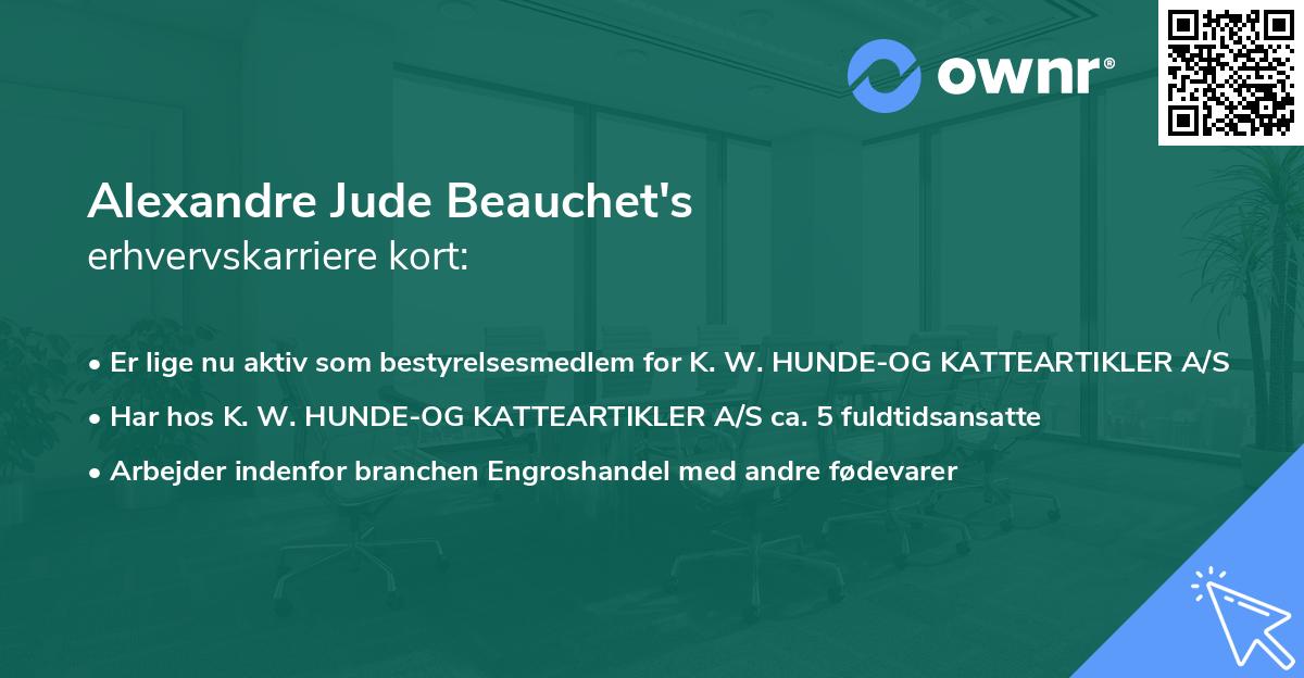 Alexandre Jude Beauchet's erhvervskarriere kort