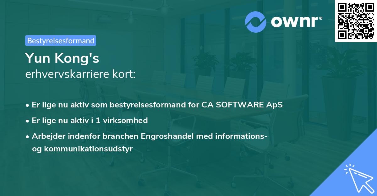 Yun Kong's erhvervskarriere kort