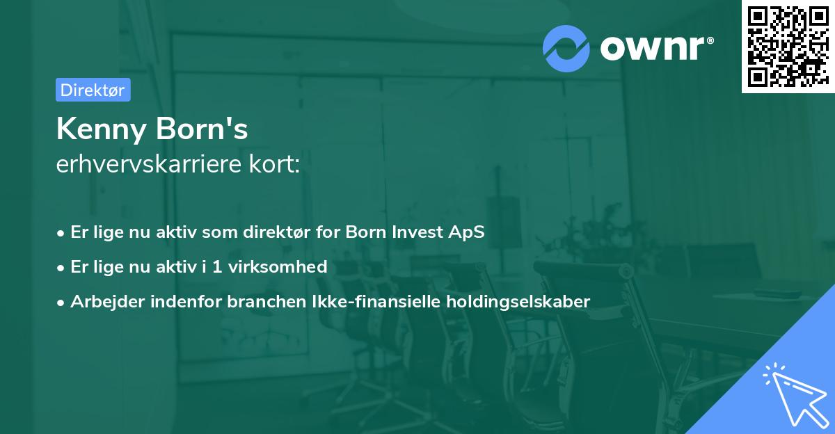 Kenny Born's erhvervskarriere kort