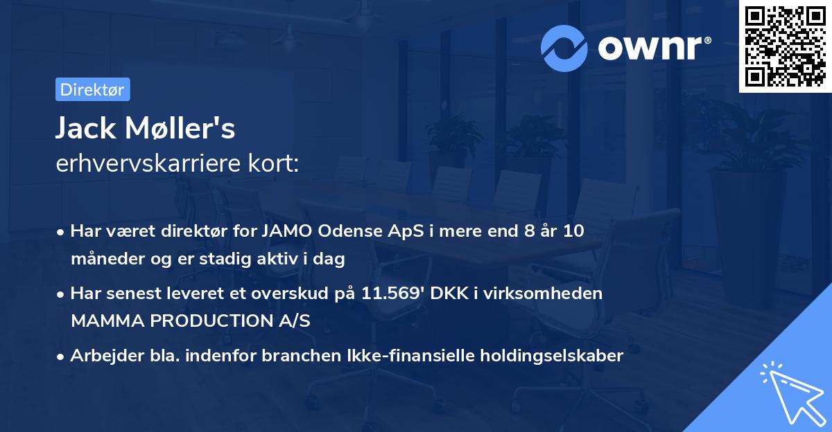 Jack Møller's erhvervskarriere kort