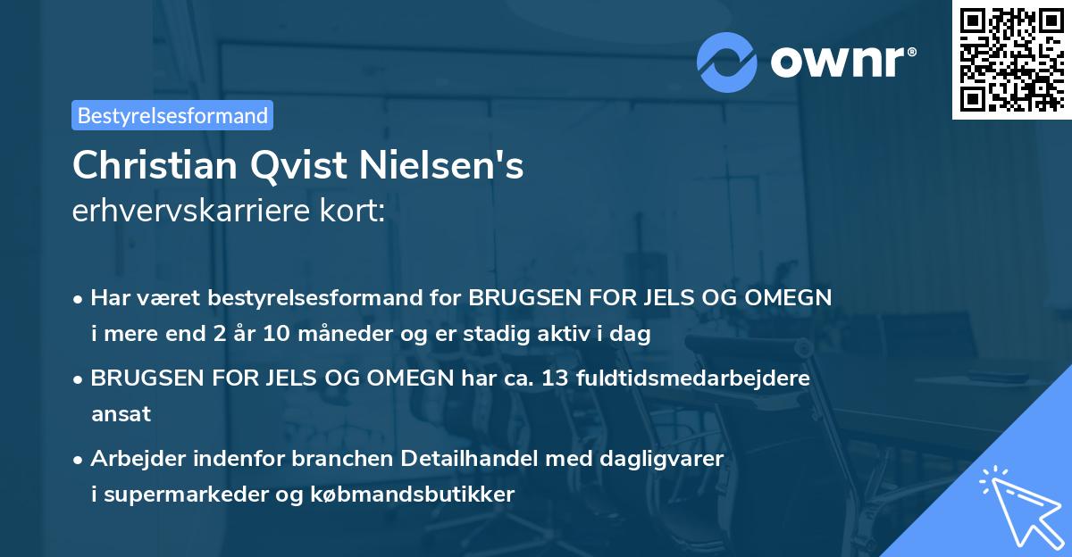 Christian Qvist Nielsen's erhvervskarriere kort