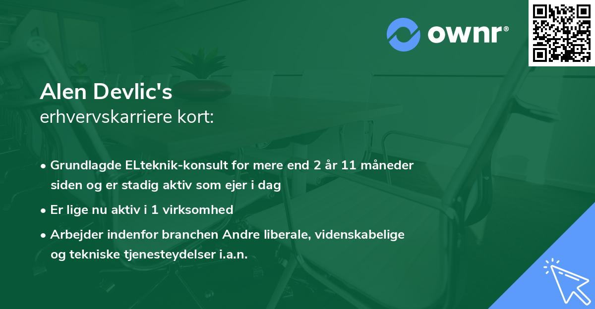 Alen Devlic's erhvervskarriere kort