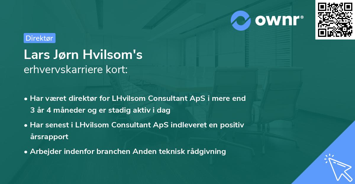 Lars Jørn Hvilsom's erhvervskarriere kort