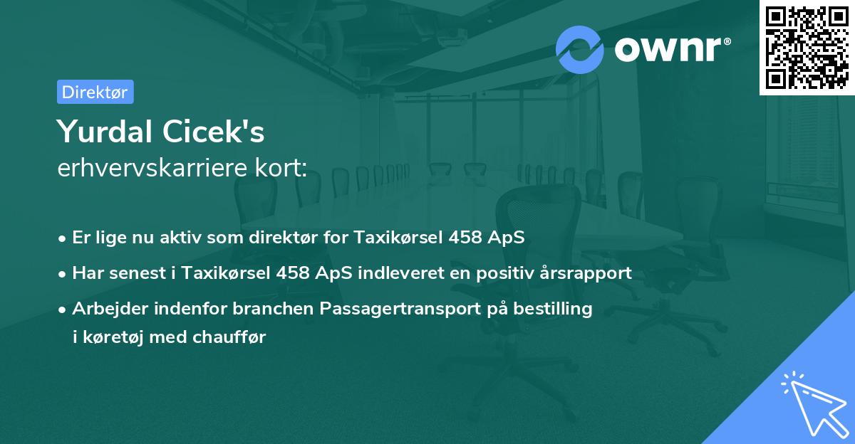 Yurdal Cicek's erhvervskarriere kort