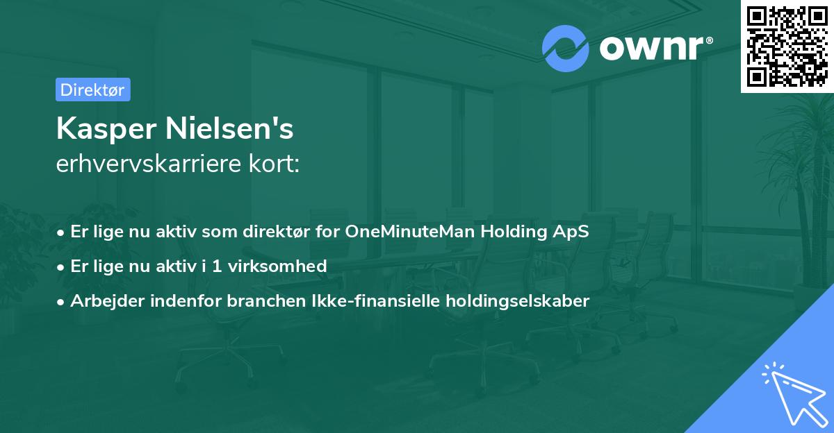 Kasper Nielsen's erhvervskarriere kort