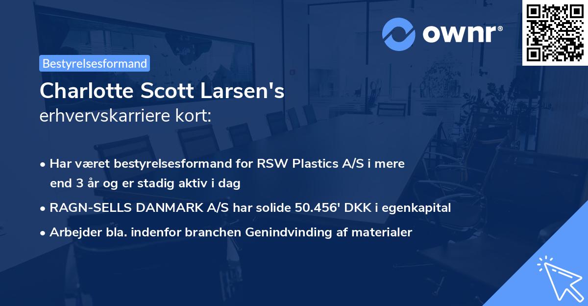 Charlotte Scott Larsen's erhvervskarriere kort