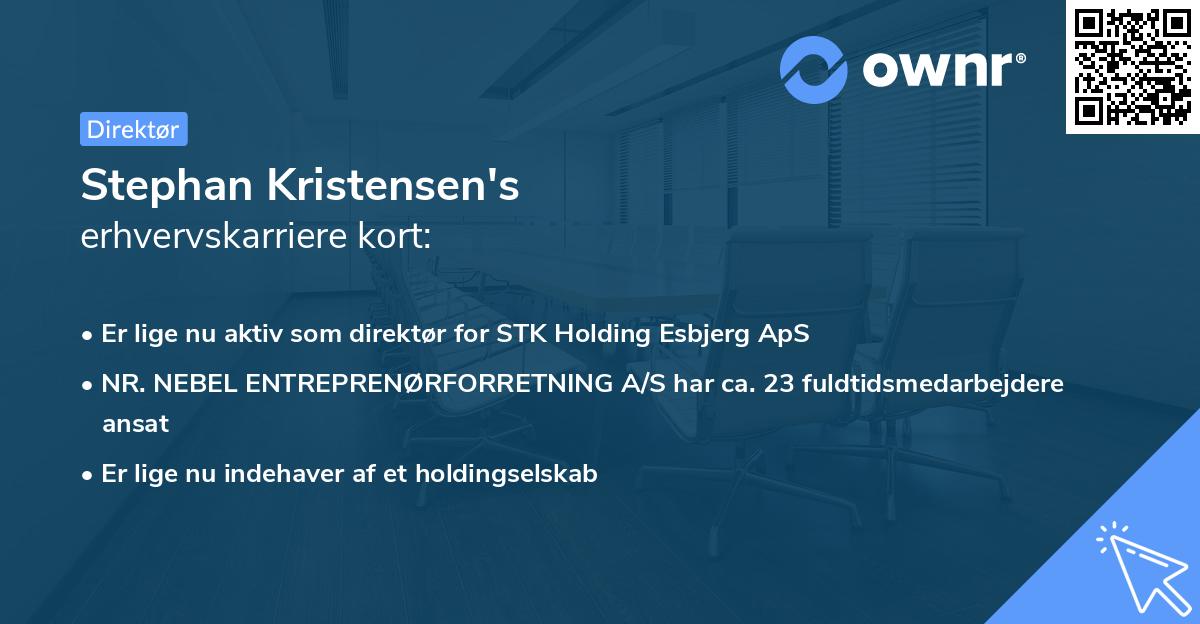 Stephan Kristensen's erhvervskarriere kort