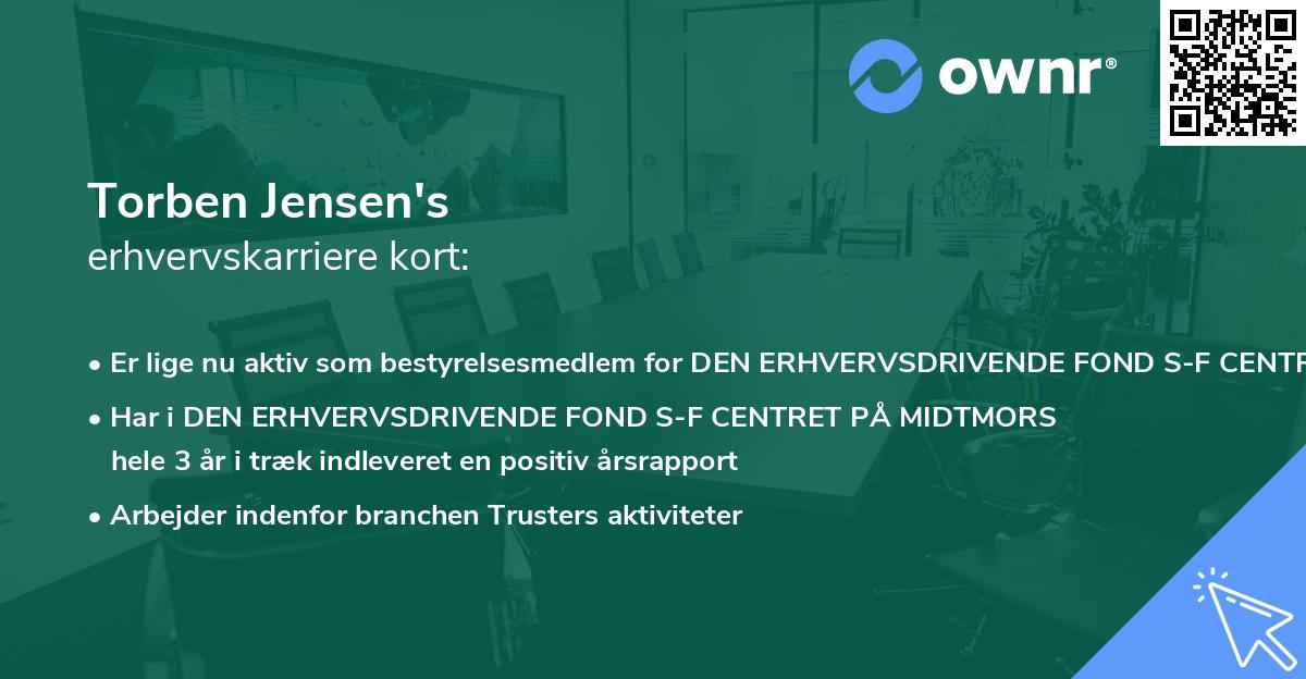 Torben Jensen's erhvervskarriere kort
