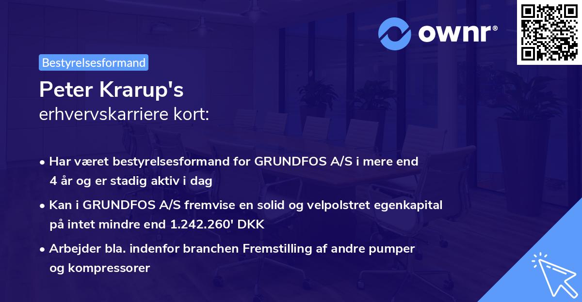 Peter Krarup's erhvervskarriere kort