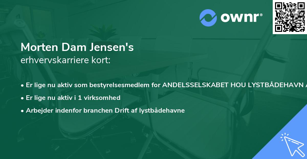 Morten Dam Jensen's erhvervskarriere kort