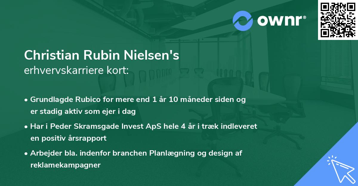 Christian Rubin Nielsen's erhvervskarriere kort