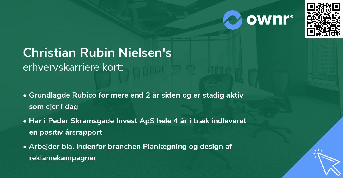 Christian Rubin Nielsen's erhvervskarriere kort