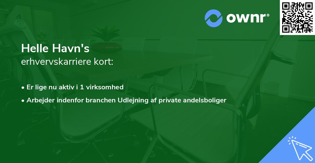 Helle Havn's erhvervskarriere kort