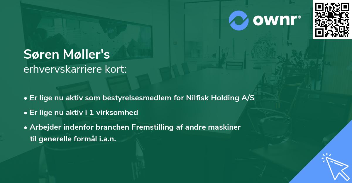 Søren Møller's erhvervskarriere kort