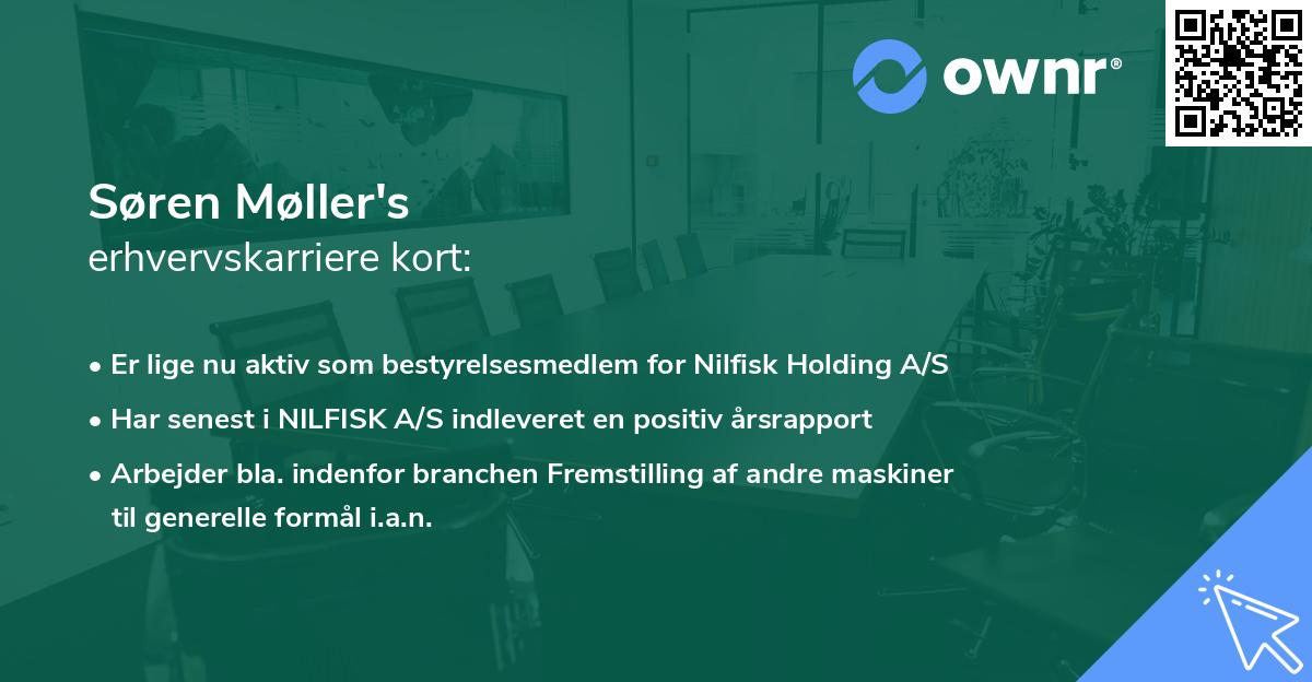 Søren Møller's erhvervskarriere kort