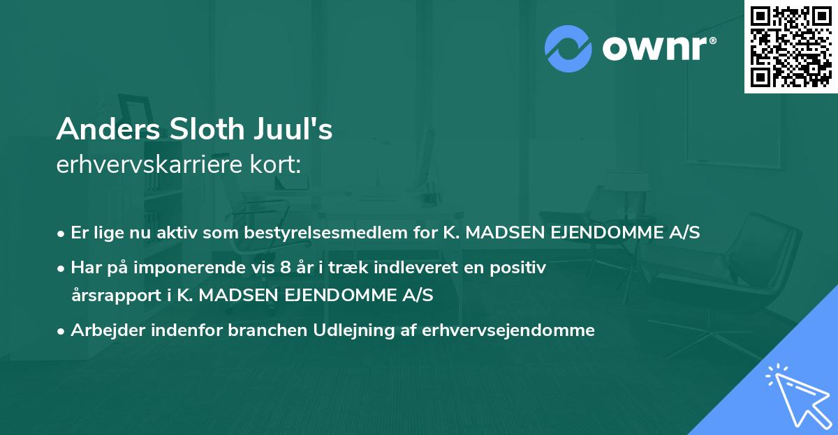 Anders Sloth Juul's erhvervskarriere kort