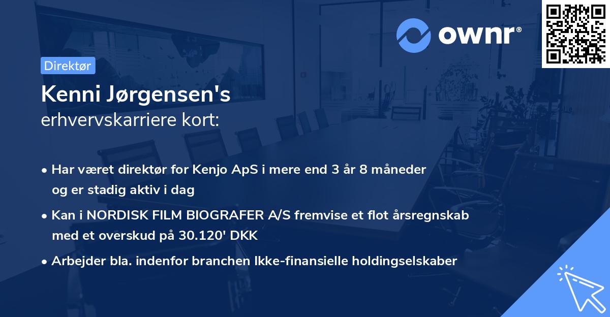 Kenni Jørgensen's erhvervskarriere kort