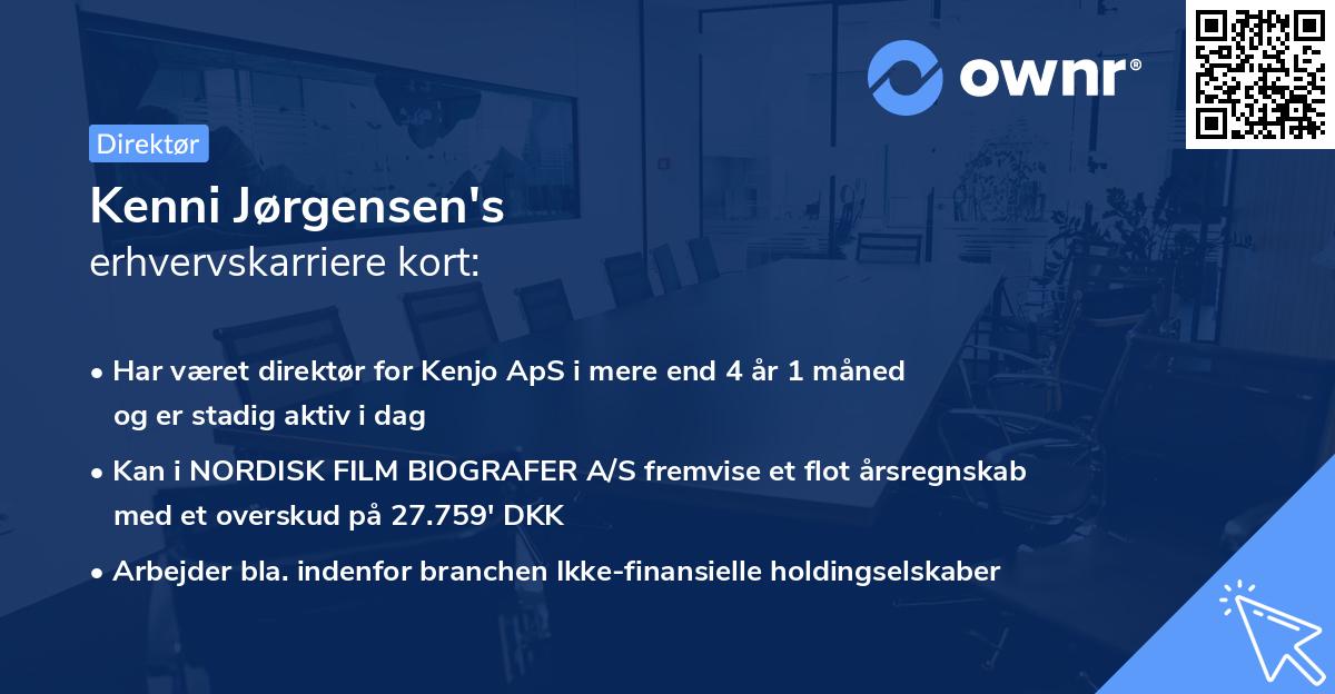 Kenni Jørgensen's erhvervskarriere kort