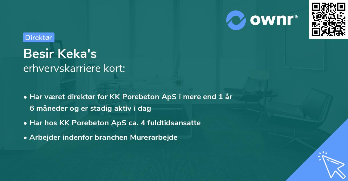 Besir Keka's erhvervskarriere kort