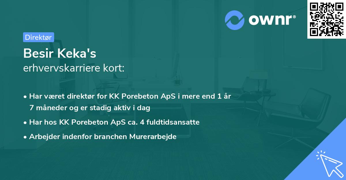Besir Keka's erhvervskarriere kort
