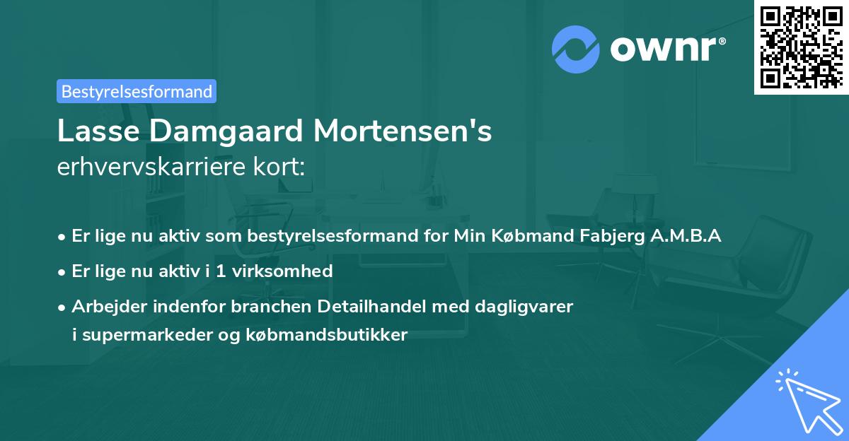 Lasse Damgaard Mortensen's erhvervskarriere kort