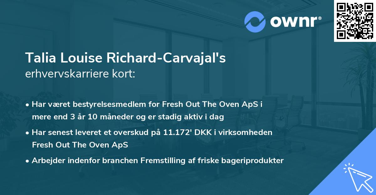 Talia Louise Richard-Carvajal's erhvervskarriere kort