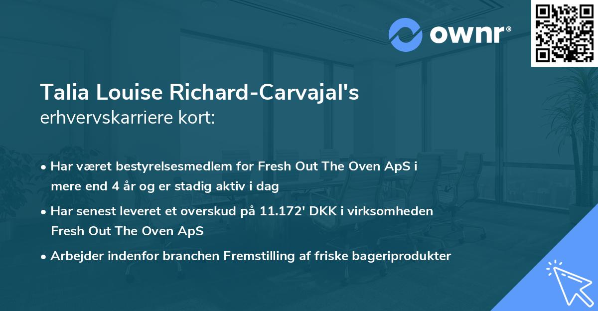 Talia Louise Richard-Carvajal's erhvervskarriere kort