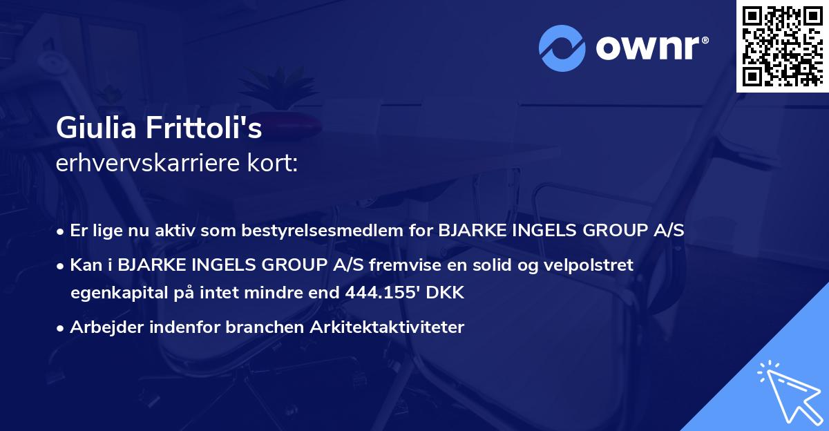 Giulia Frittoli's erhvervskarriere kort
