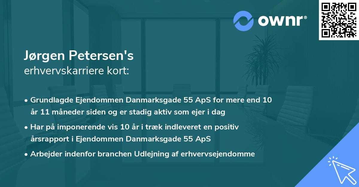 Jørgen Petersen's erhvervskarriere kort